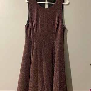 Torrid sparkly rose gold skater dress